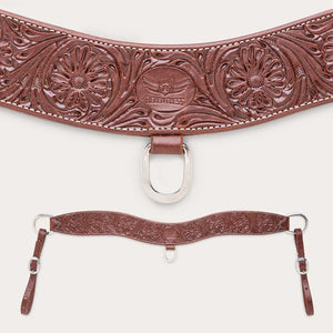 Cactus Saddlery - 3" Tripper - Floral Tooled Smooth